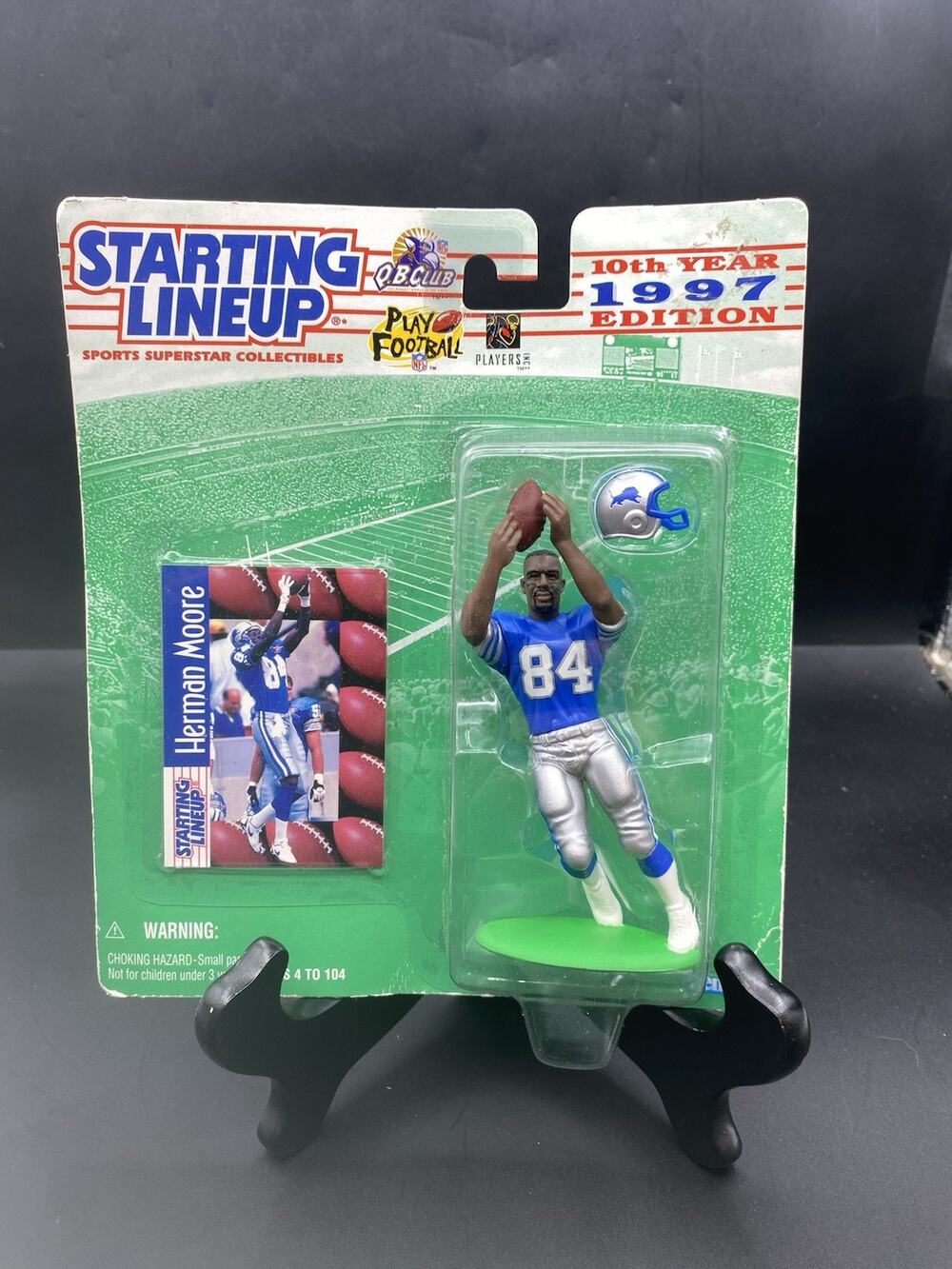 1997 Starting Lineup Action Figure with Card: Herman Moore - Detroit Lions